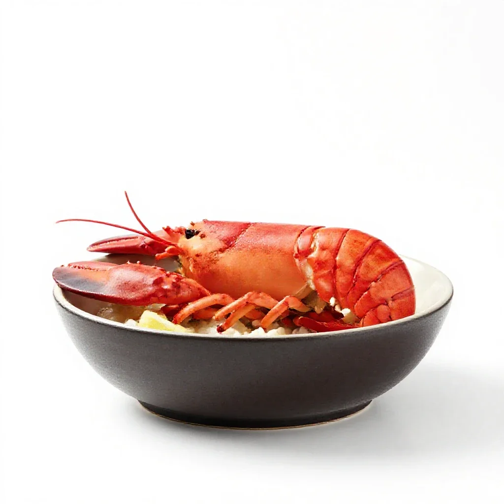 Lobster thermidor isolated on a white background