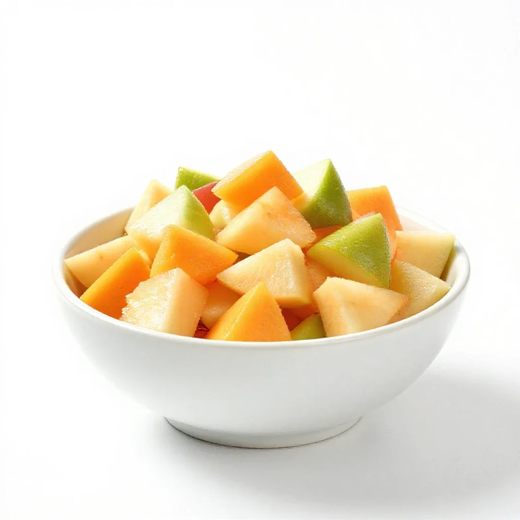 Macedoine isolated on a white background