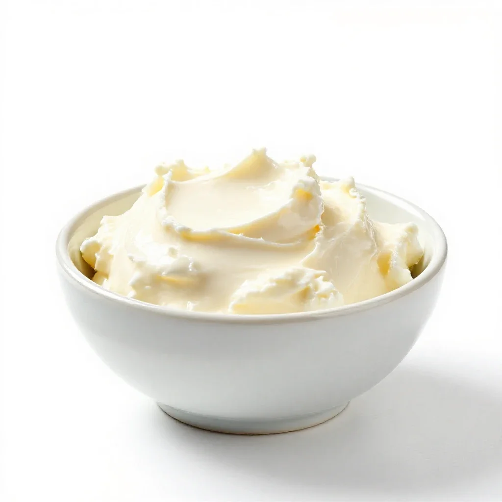 Mascarpone isolated on a white background