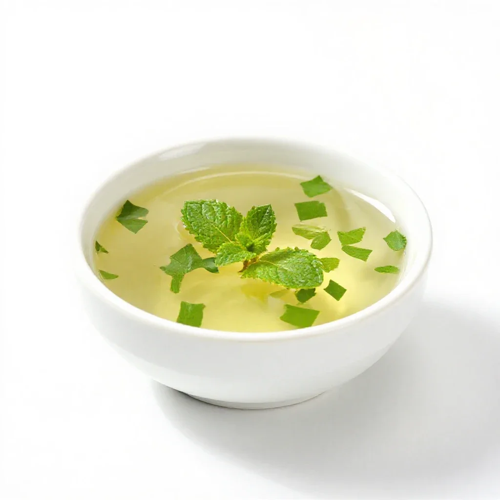 Mint sauce isolated on a white background