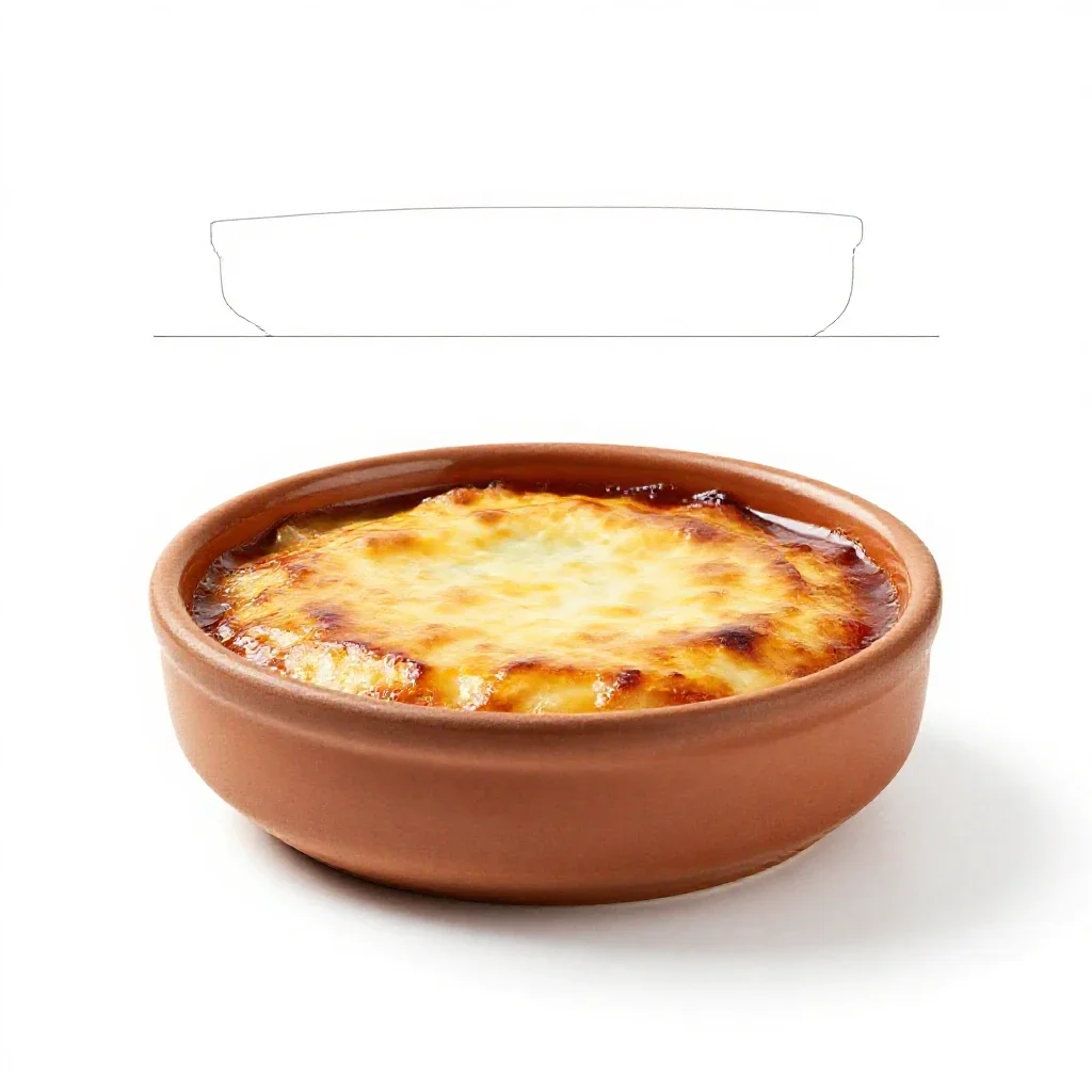 Moussaka isolated on a white background
