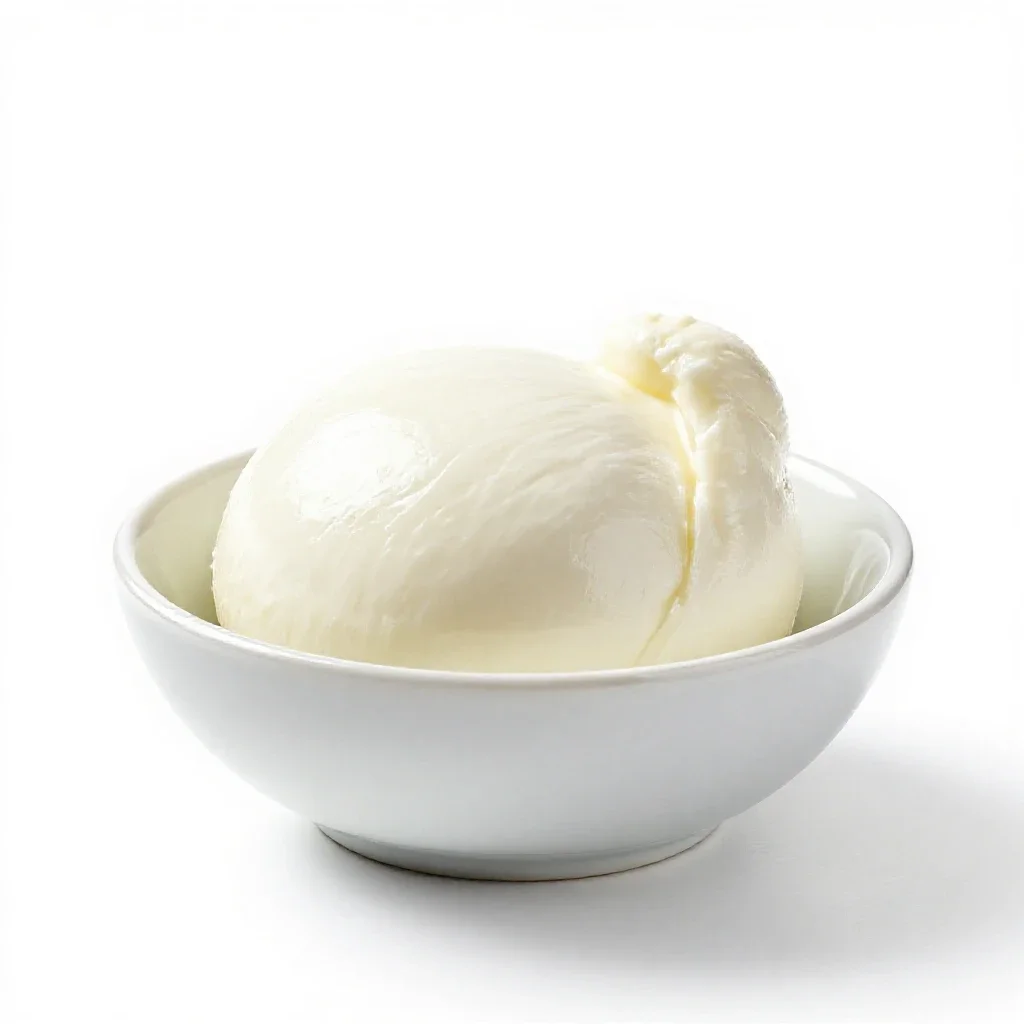 Mozzarella isolated on a white background