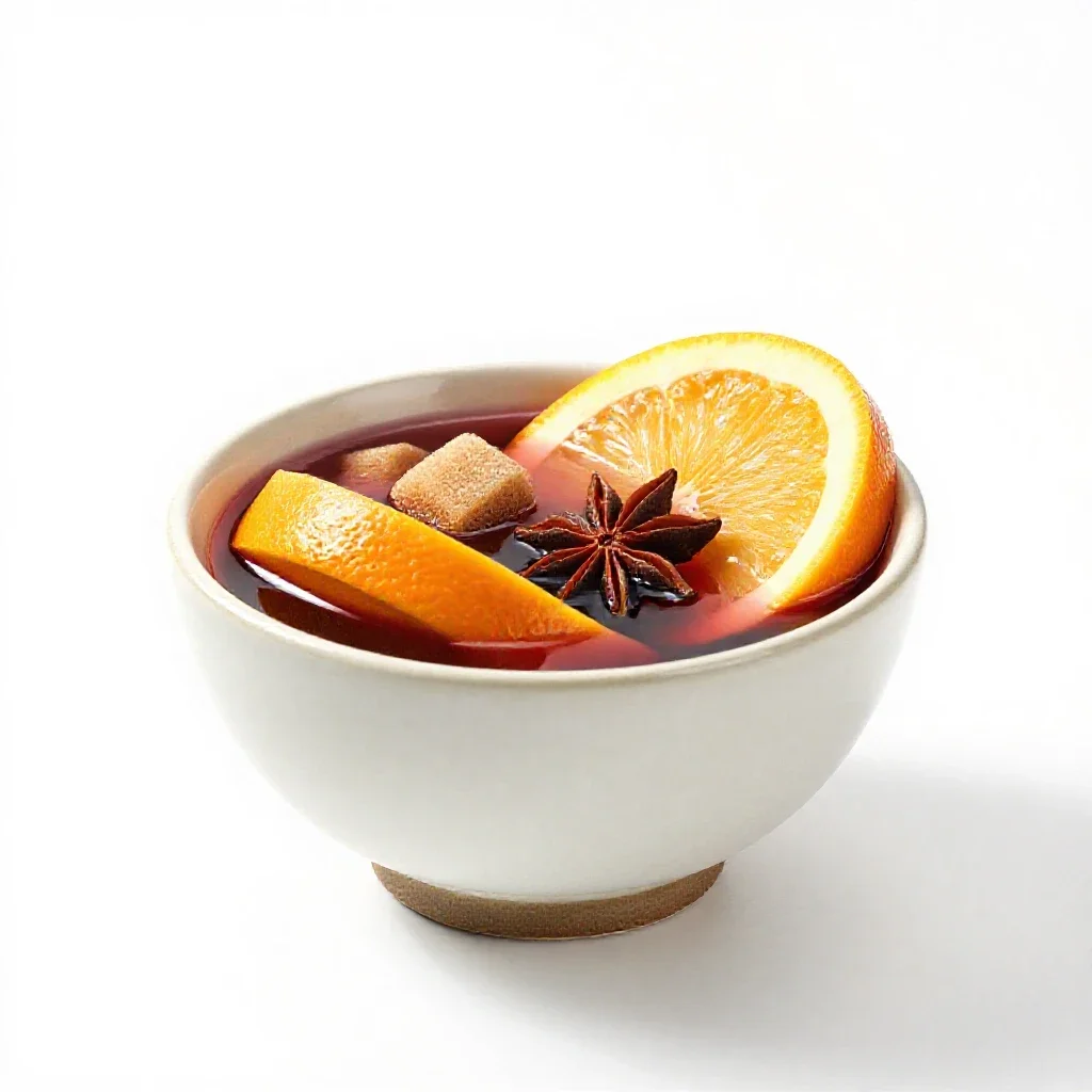 Mulled wine isolated on a white background