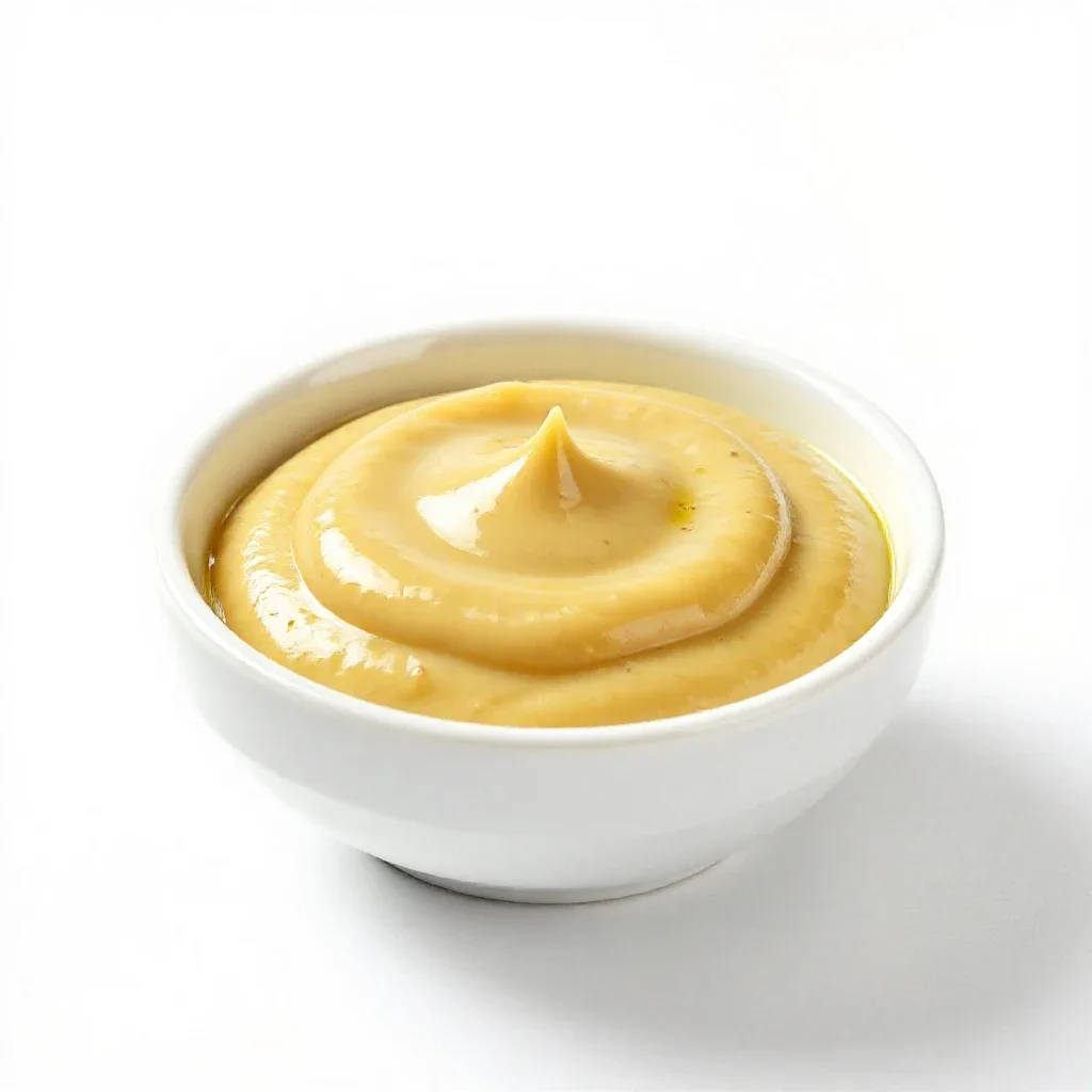 Mustard sauce isolated on a white background