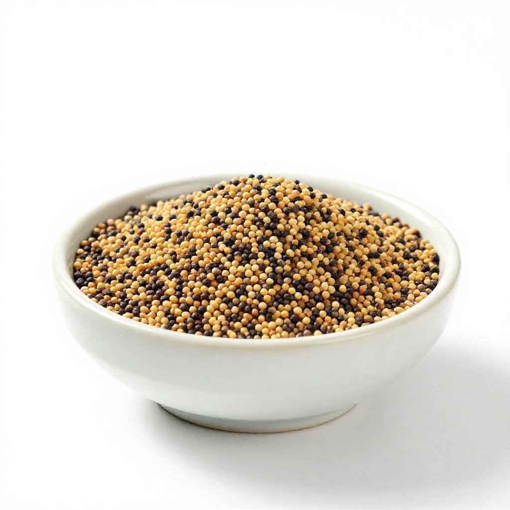 Mustard seed isolated on a white background