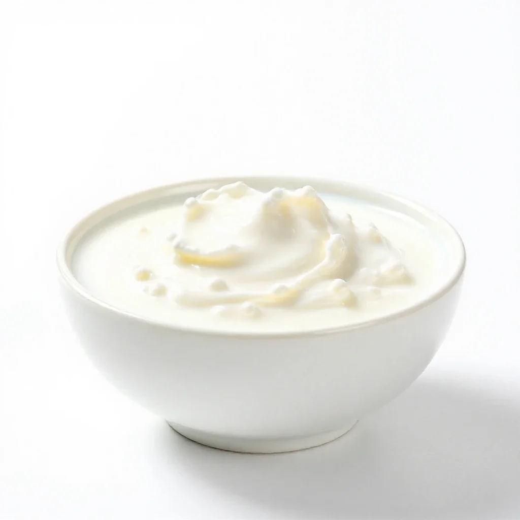 Nonfat dry milk isolated on a white background