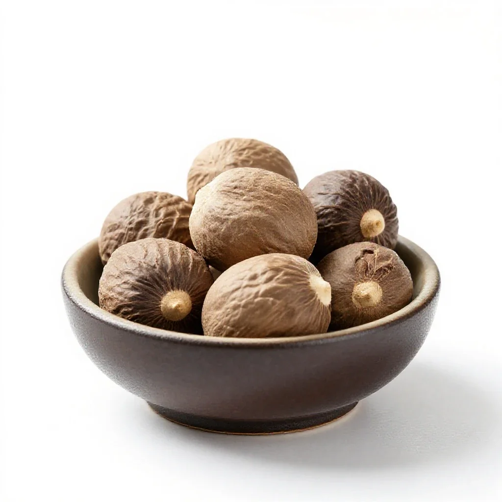 Nutmeg isolated on a white background