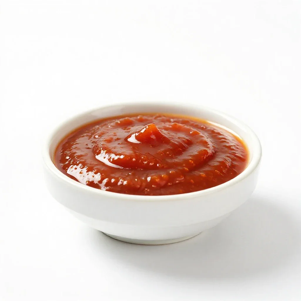 Pepper sauce isolated on a white background