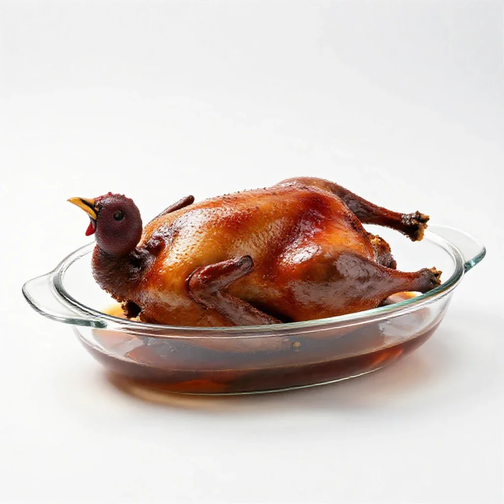 Pheasant under glass isolated on a white background