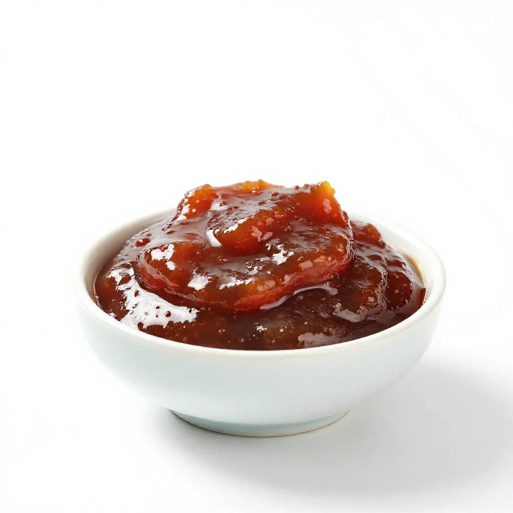 Plum sauce isolated on a white background