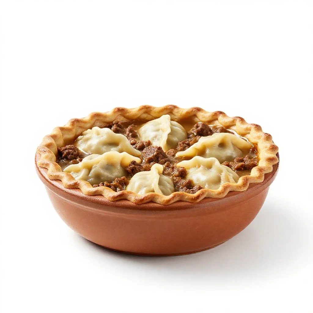 Potpie isolated on a white background