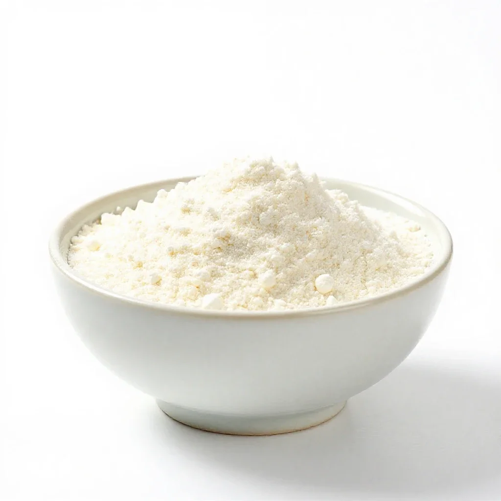 Powdered milk isolated on a white background