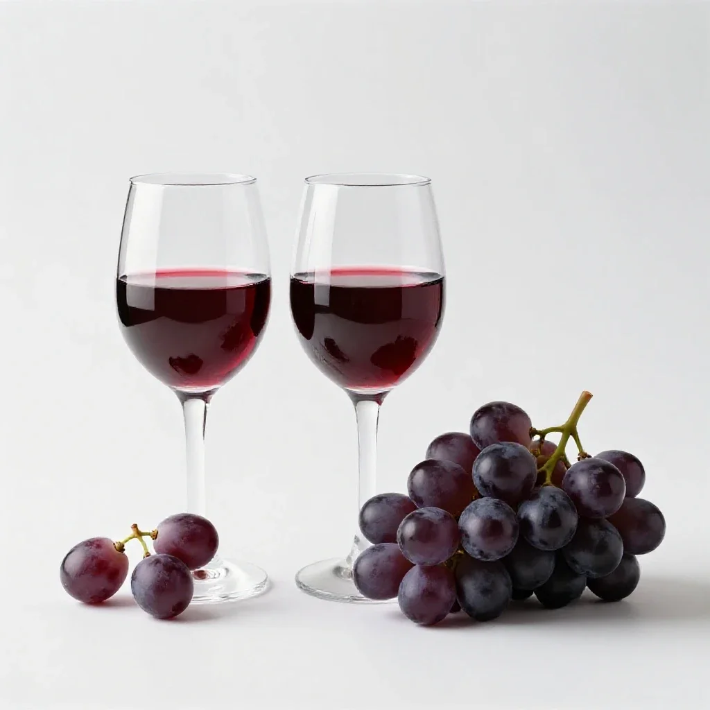 Red wine isolated on a white background
