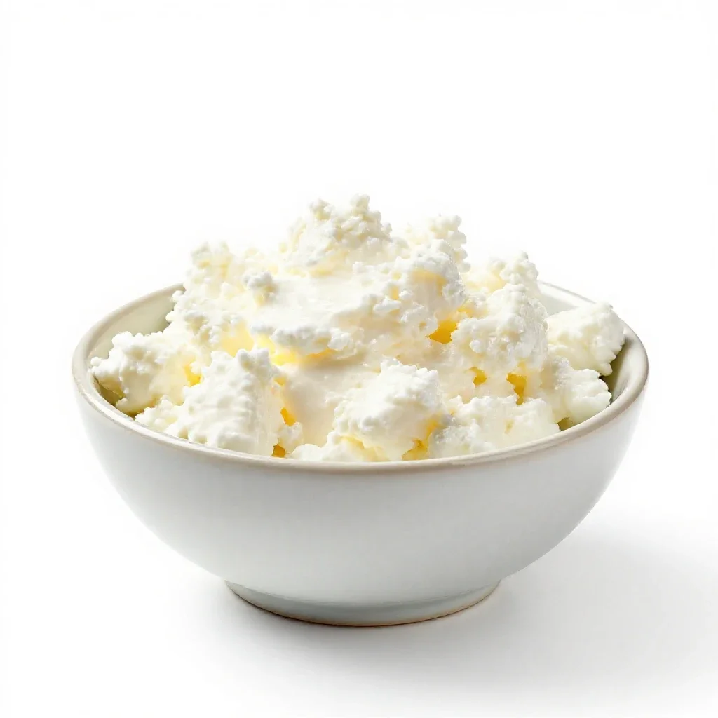 Ricotta isolated on a white background