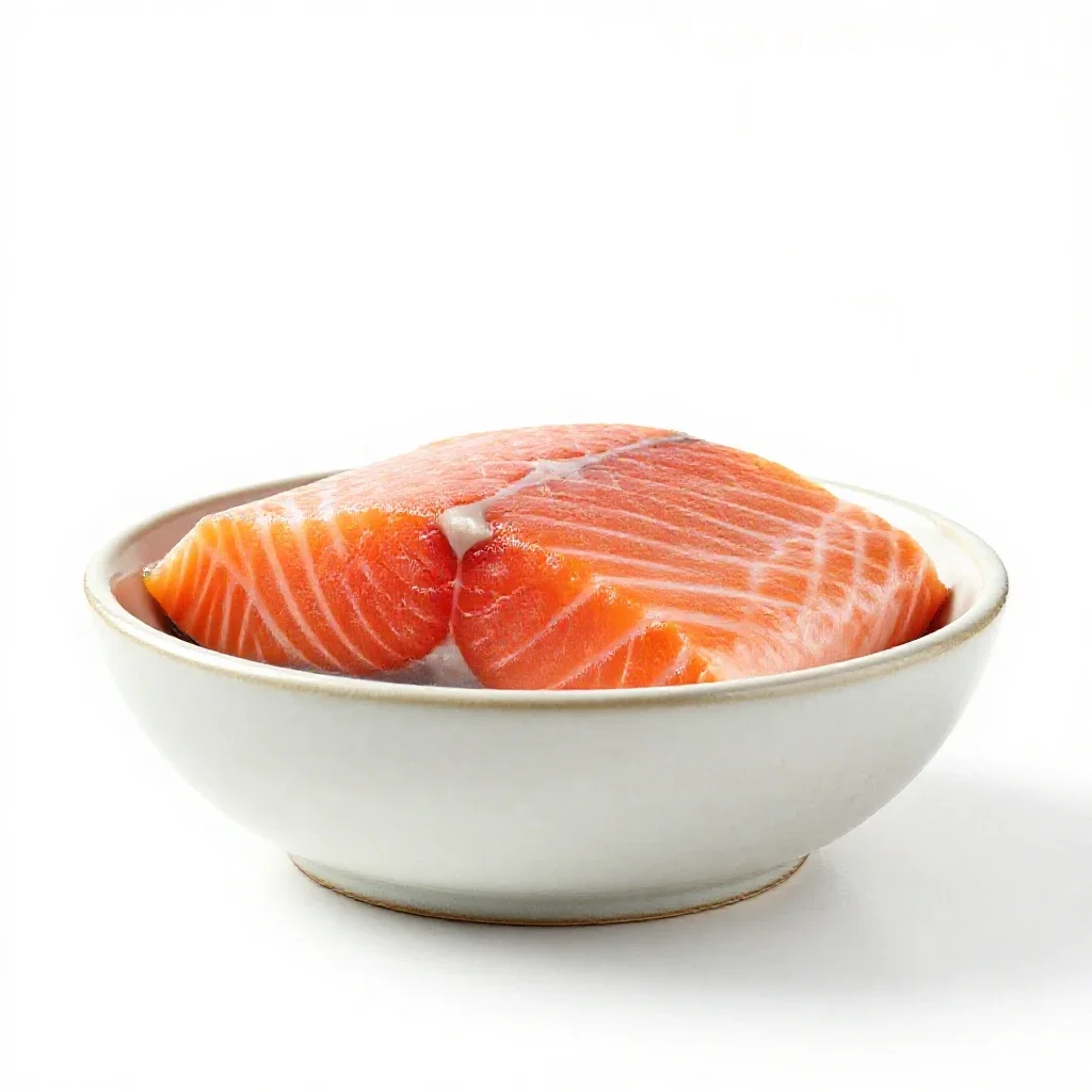 Salmon loaf isolated on a white background
