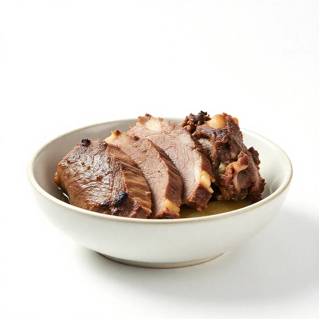 Sauerbraten isolated on a white background