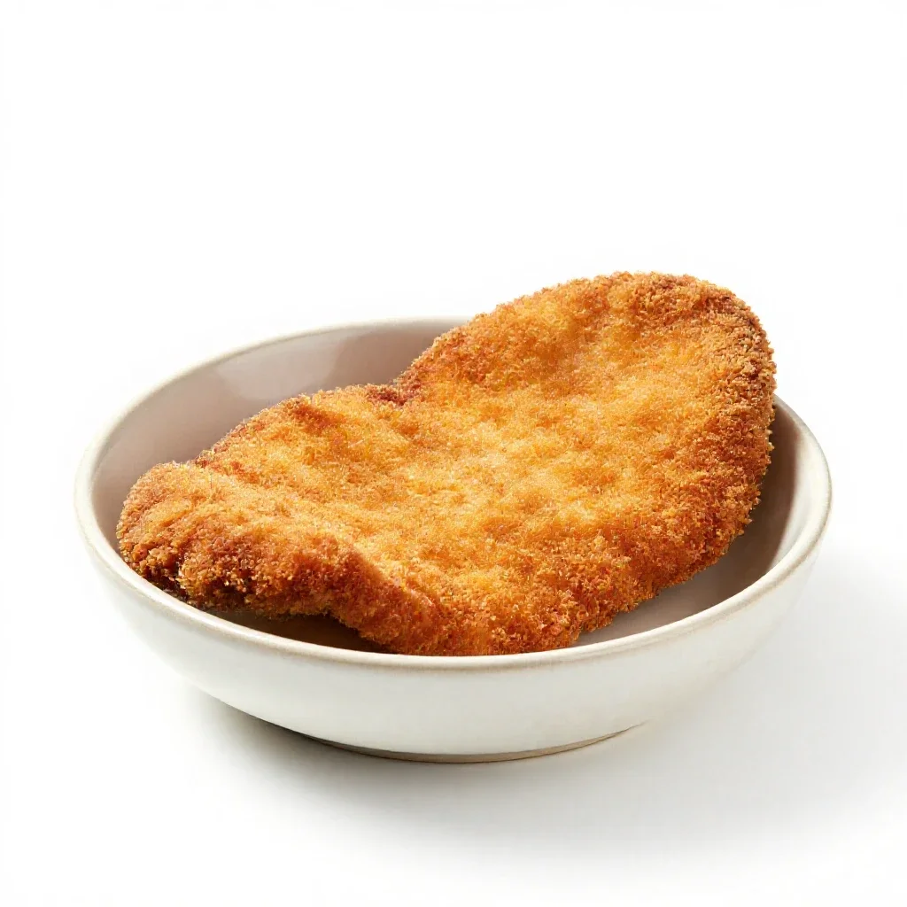 Schnitzel isolated on a white background