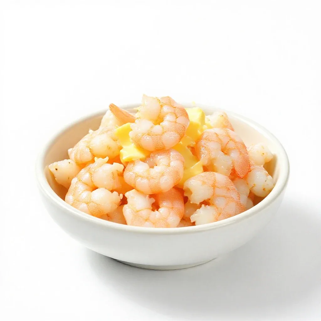 Shrimp butter isolated on a white background