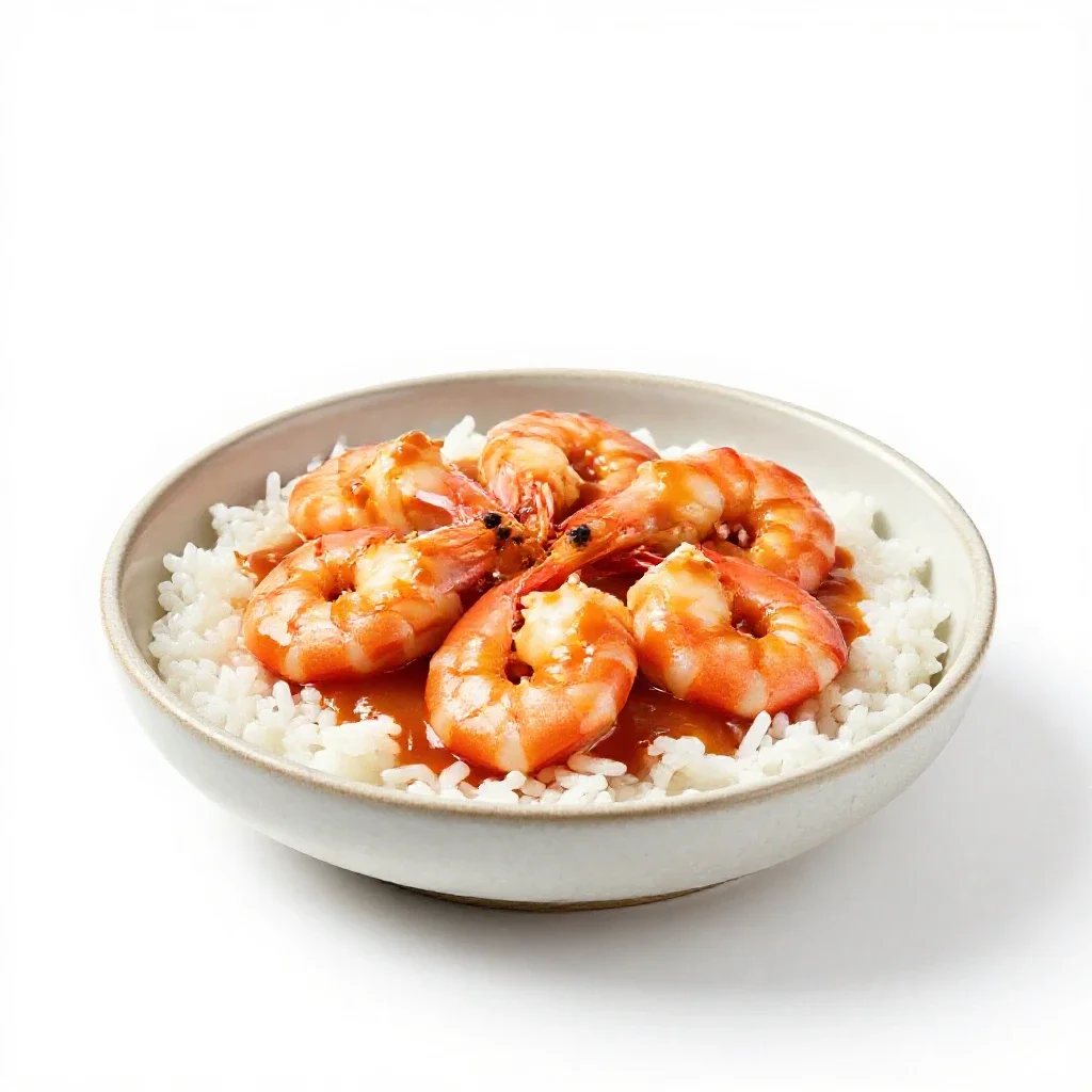 Shrimp Newburg isolated on a white background