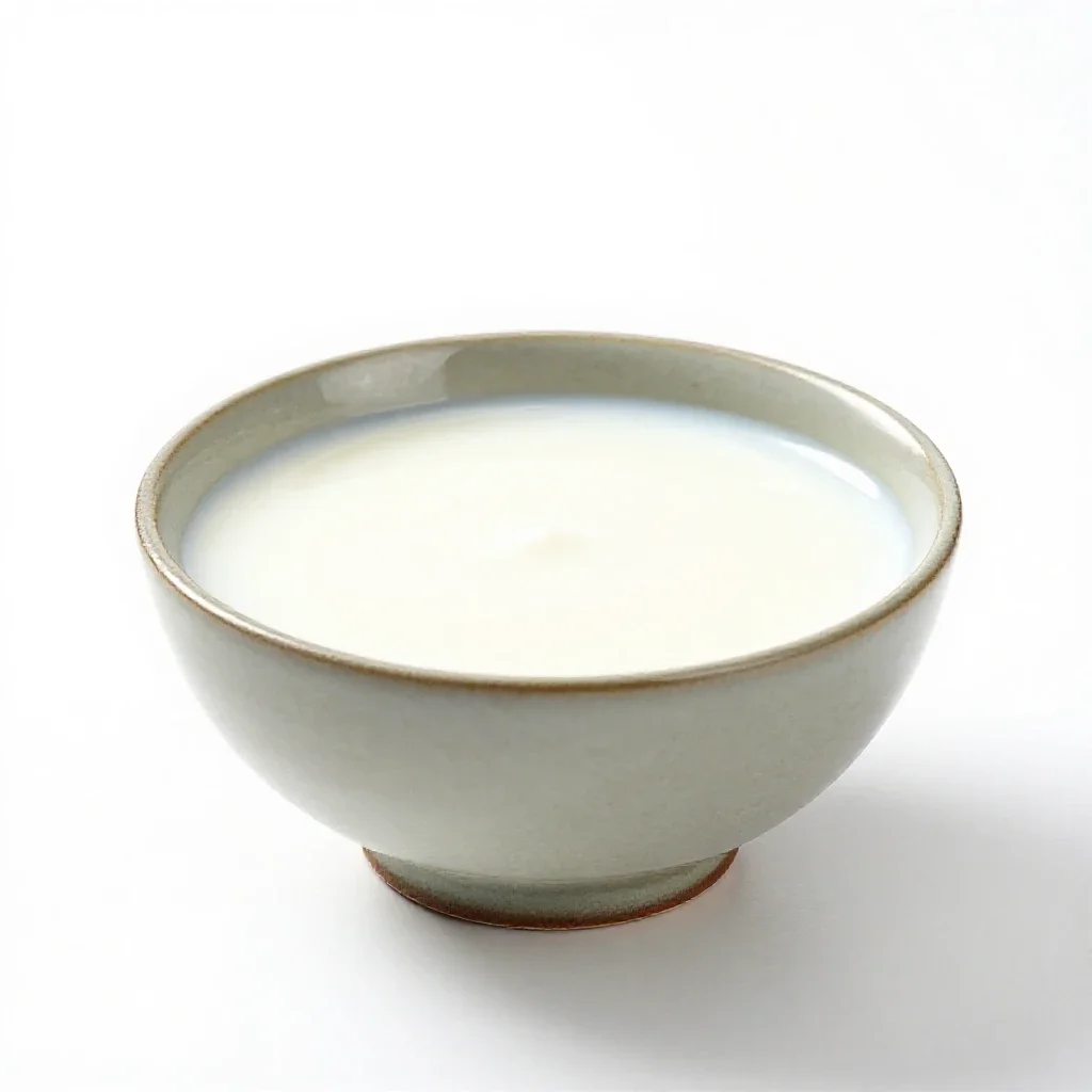 Sour milk isolated on a white background