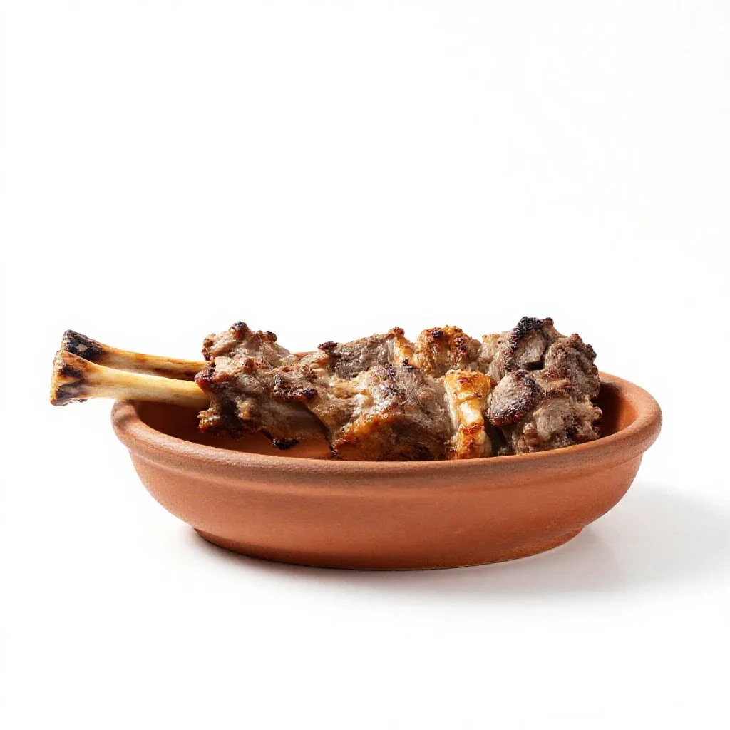 Souvlaki isolated on a white background