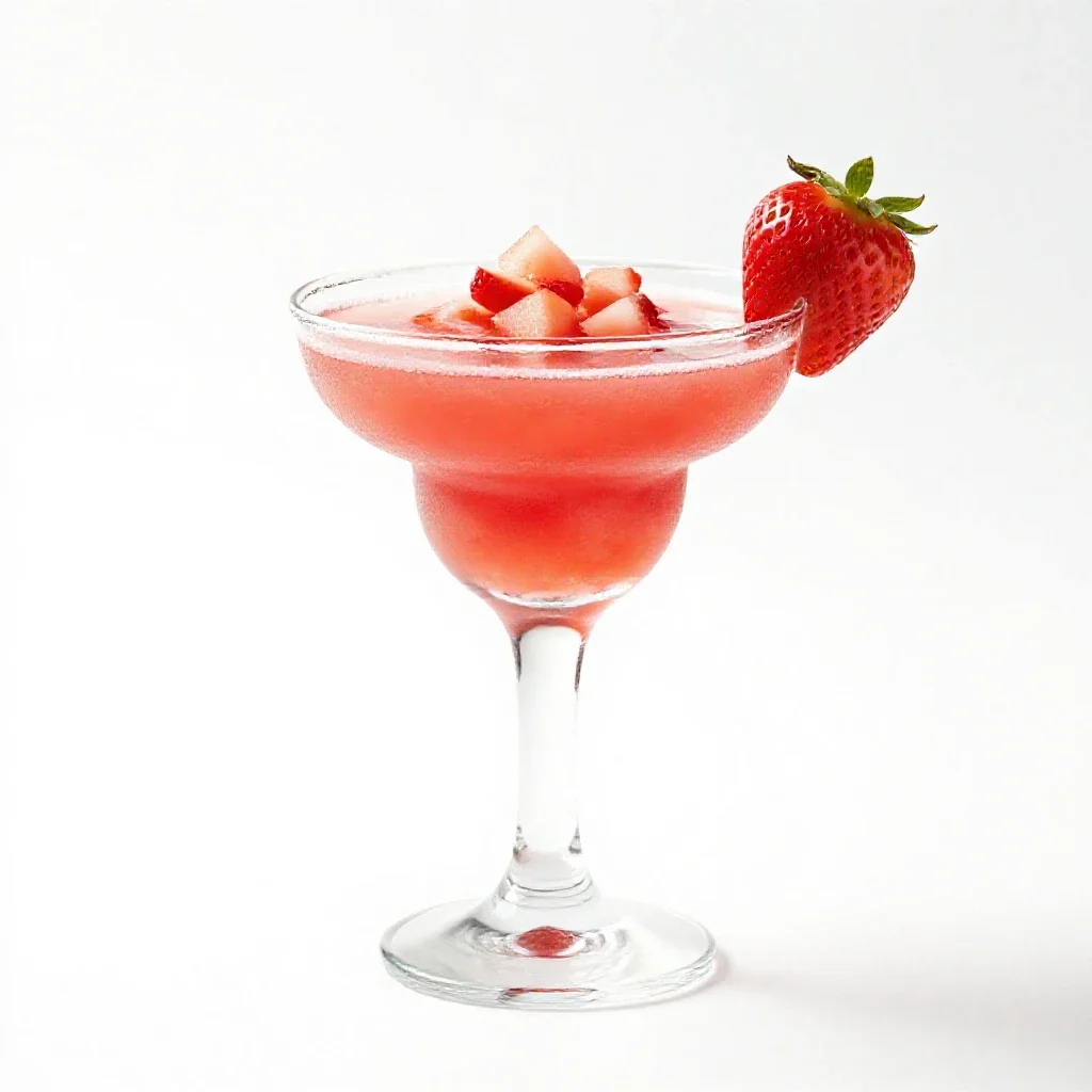Strawberry daiquiri isolated on a white background
