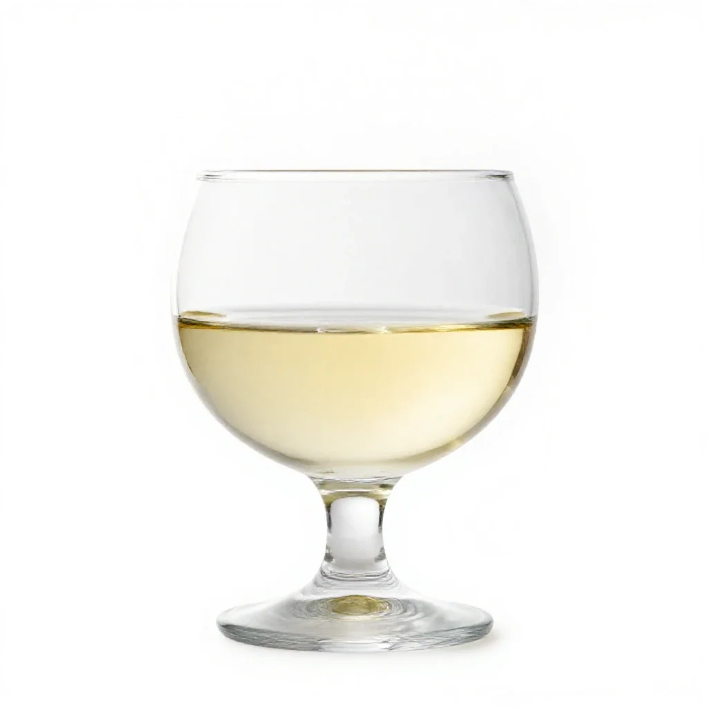 White wine isolated on a white background