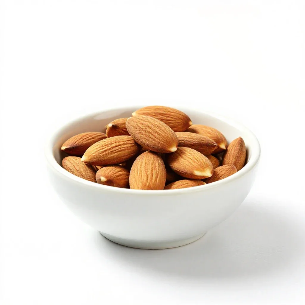 Almond extract isolated on a white background