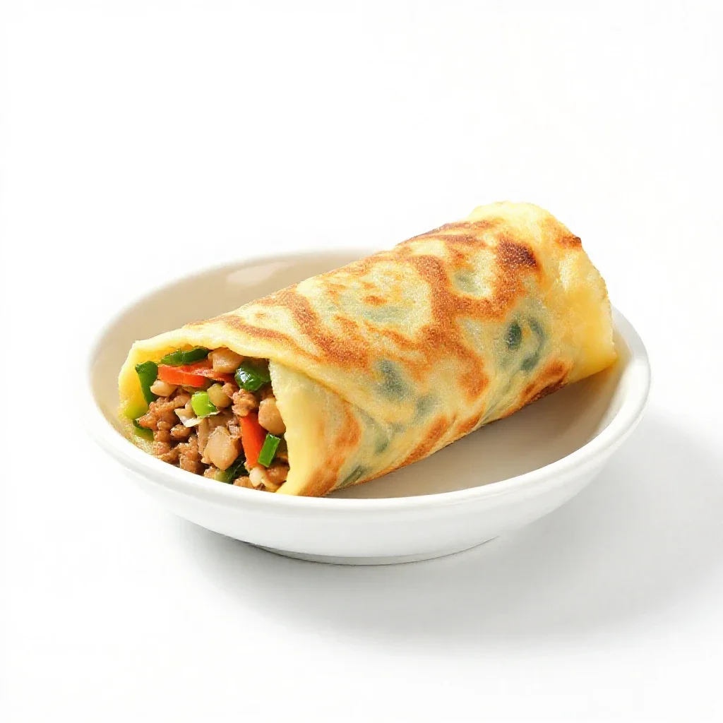 Egg roll isolated on a white background