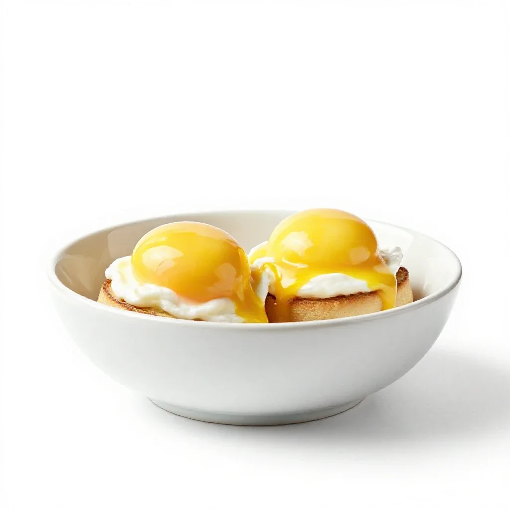 Eggs Benedict isolated on a white background