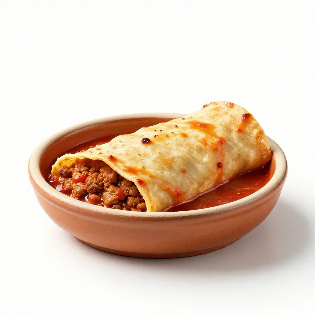 Enchilada isolated on a white background