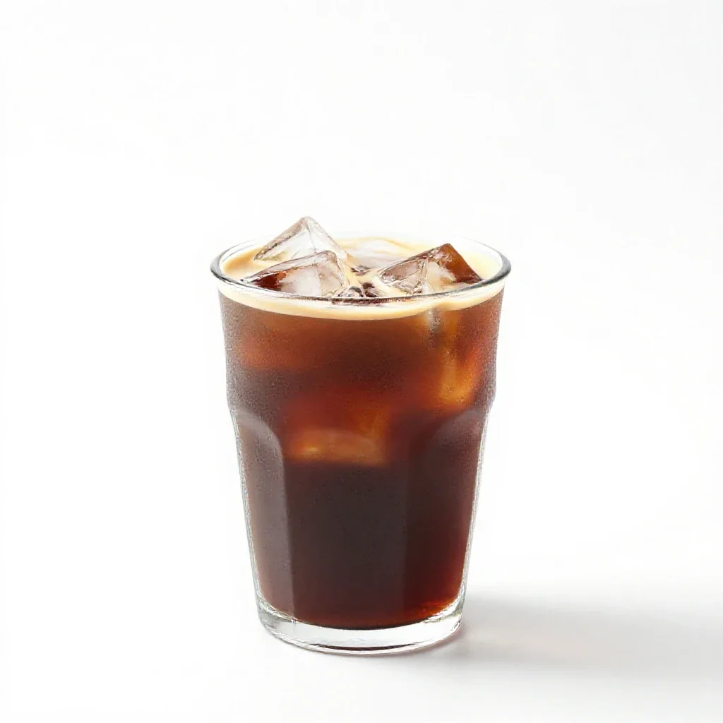 Iced coffee isolated on a white background