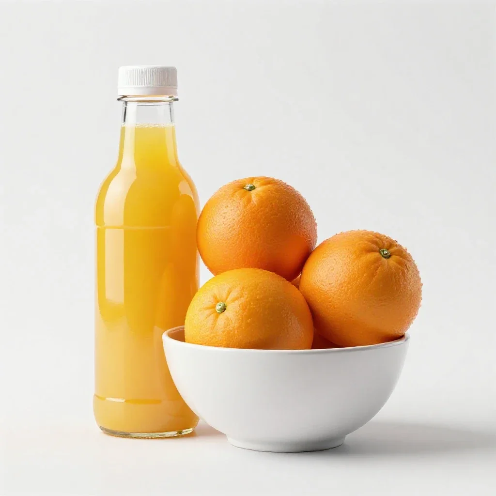 Orange juice isolated on a white background