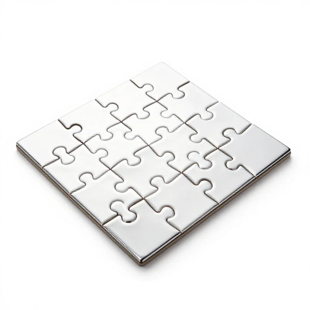 Jigsaw puzzle isolated on a white background