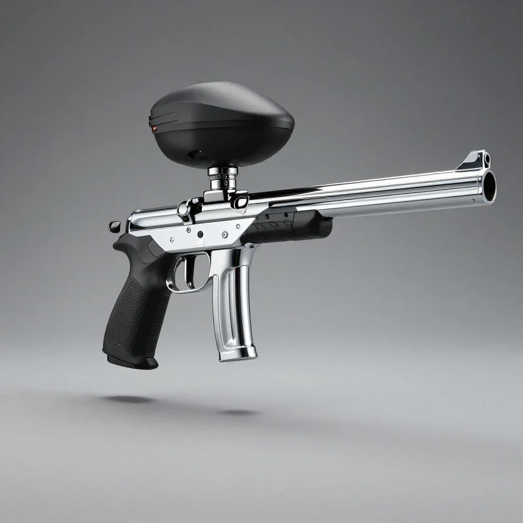 Paintball gun isolated on a white background