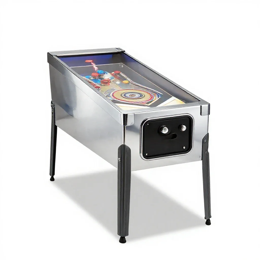 Pinball machine isolated on a white background
