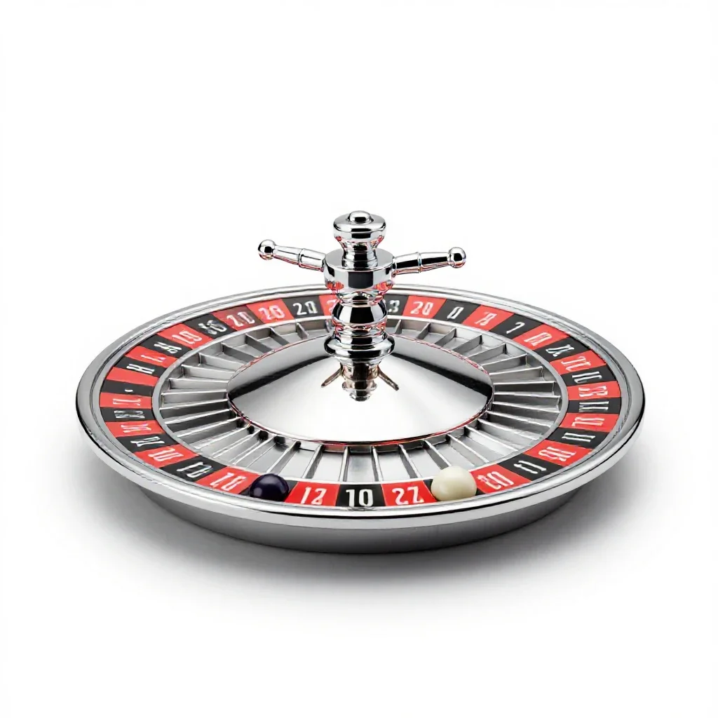Roulette ball isolated on a white background