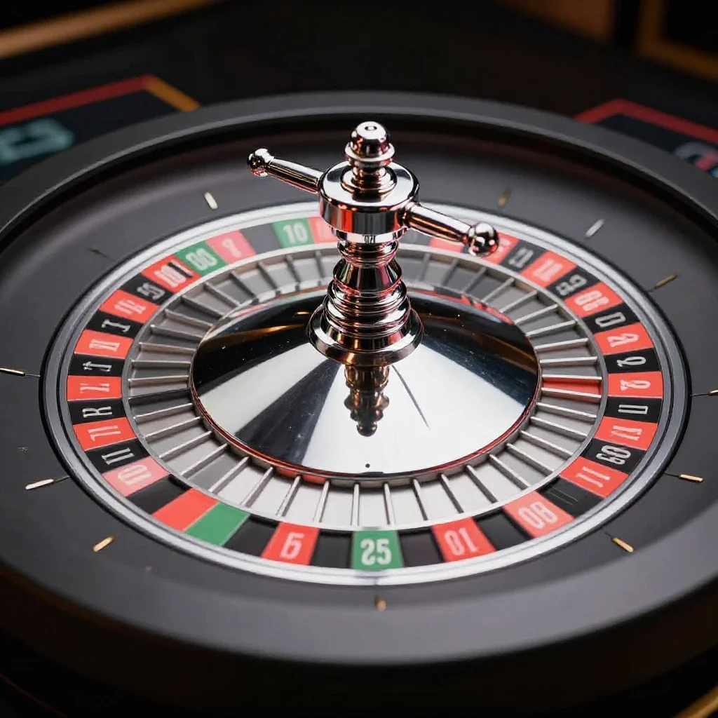 Roulette wheel isolated on a white background