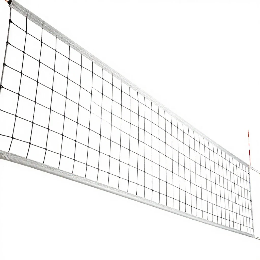 Volleyball net isolated on a white background