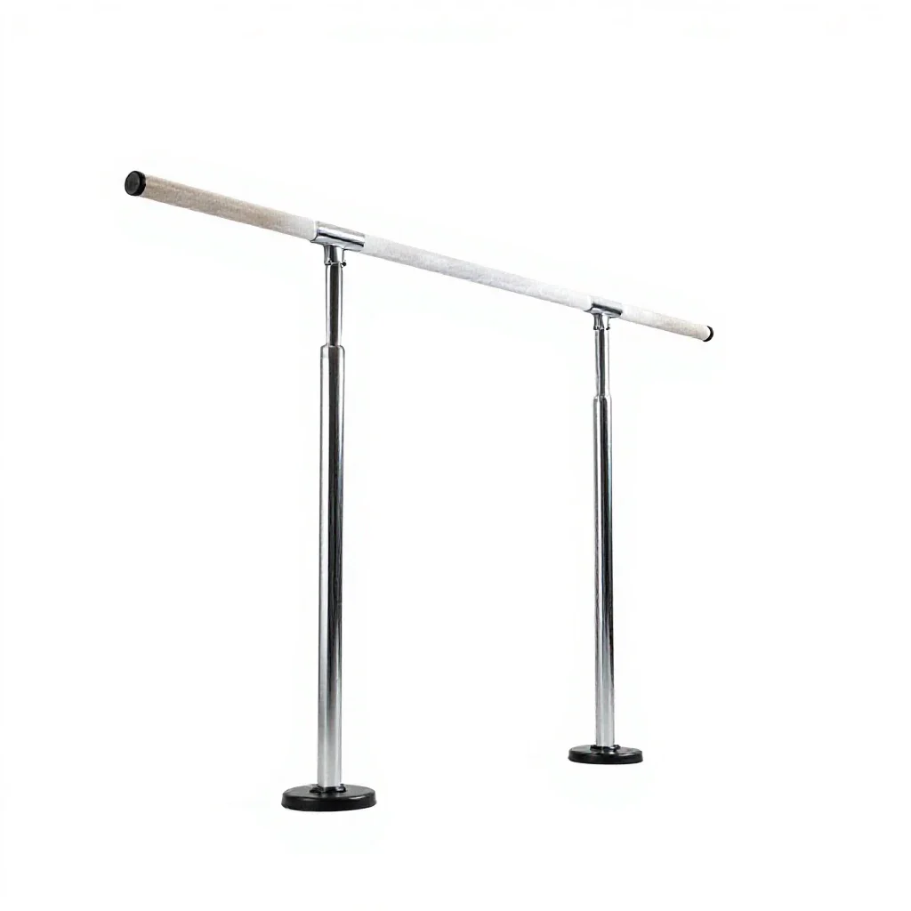 Uneven parallel bars isolated on a white background