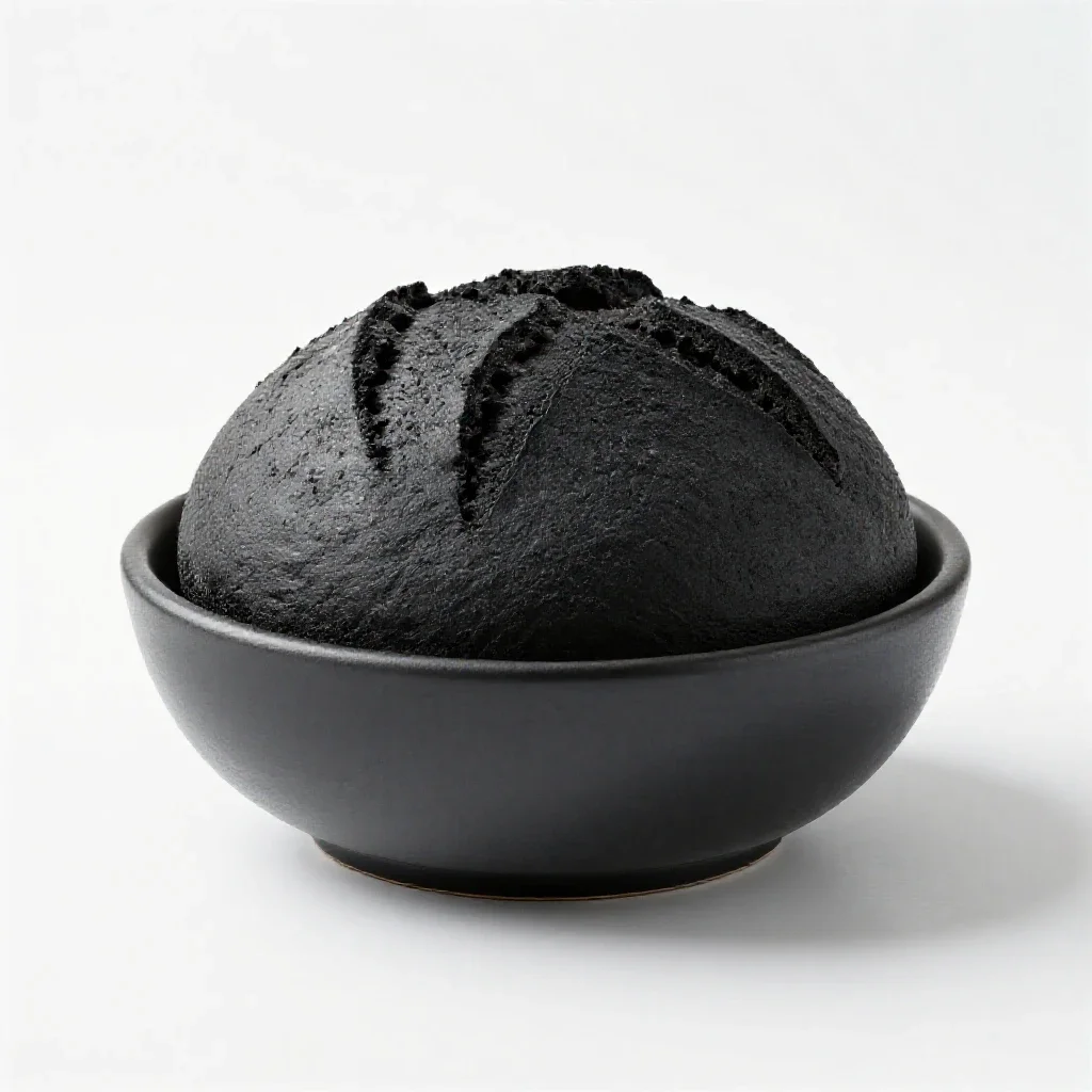 Black bread isolated on a white background
