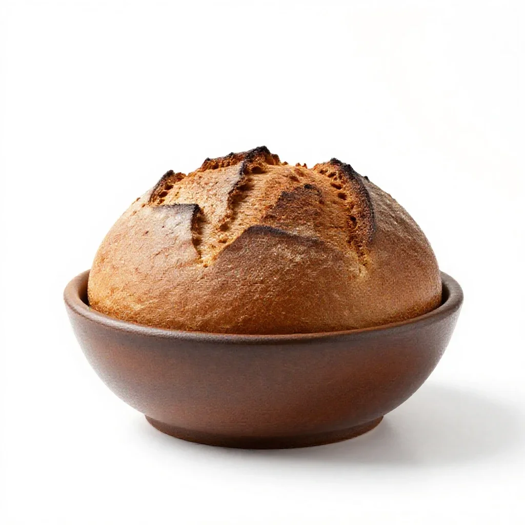Brown bread isolated on a white background