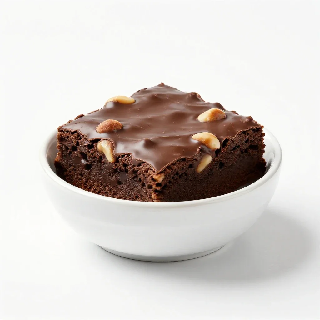 Brownie isolated on a white background