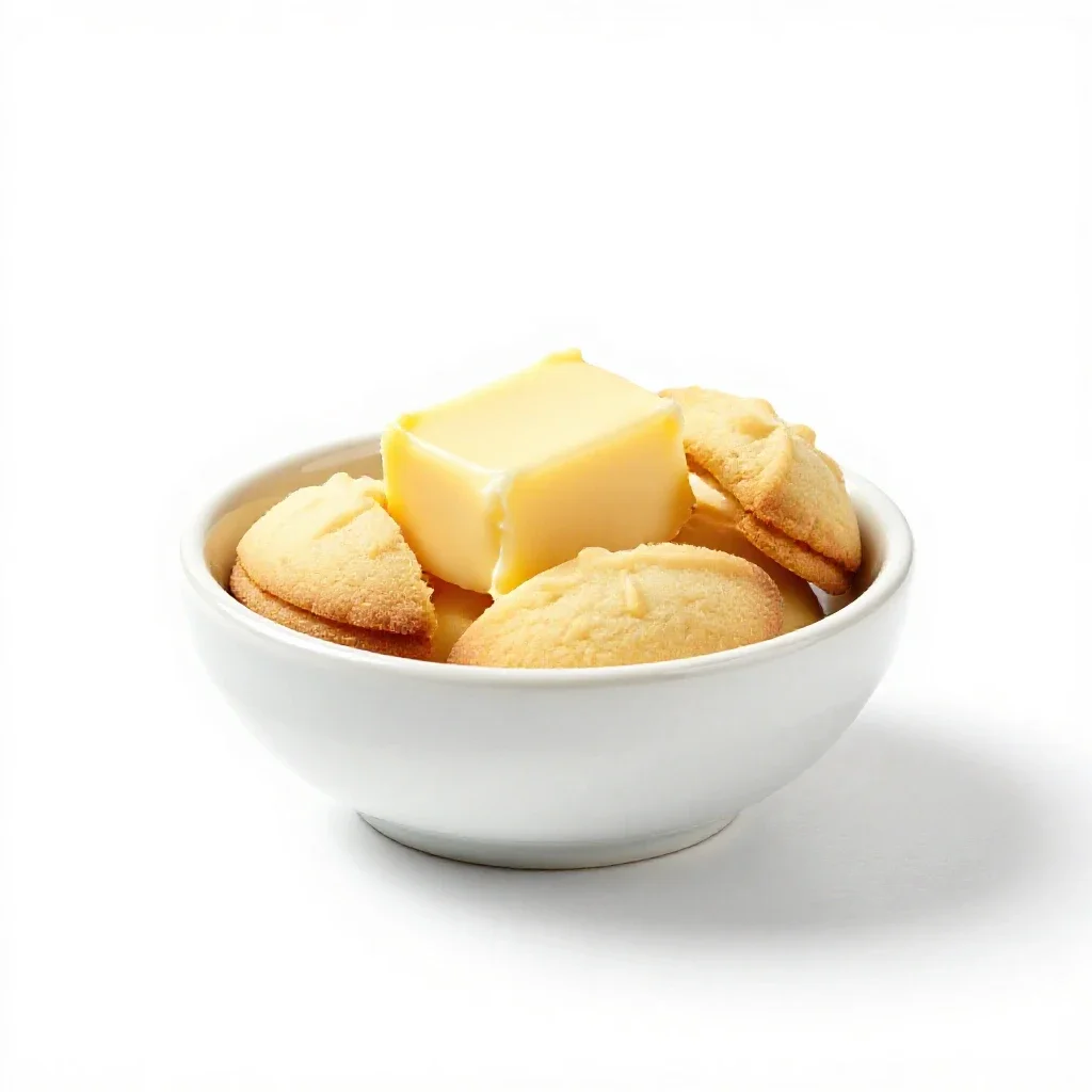 Butter cookie isolated on a white background