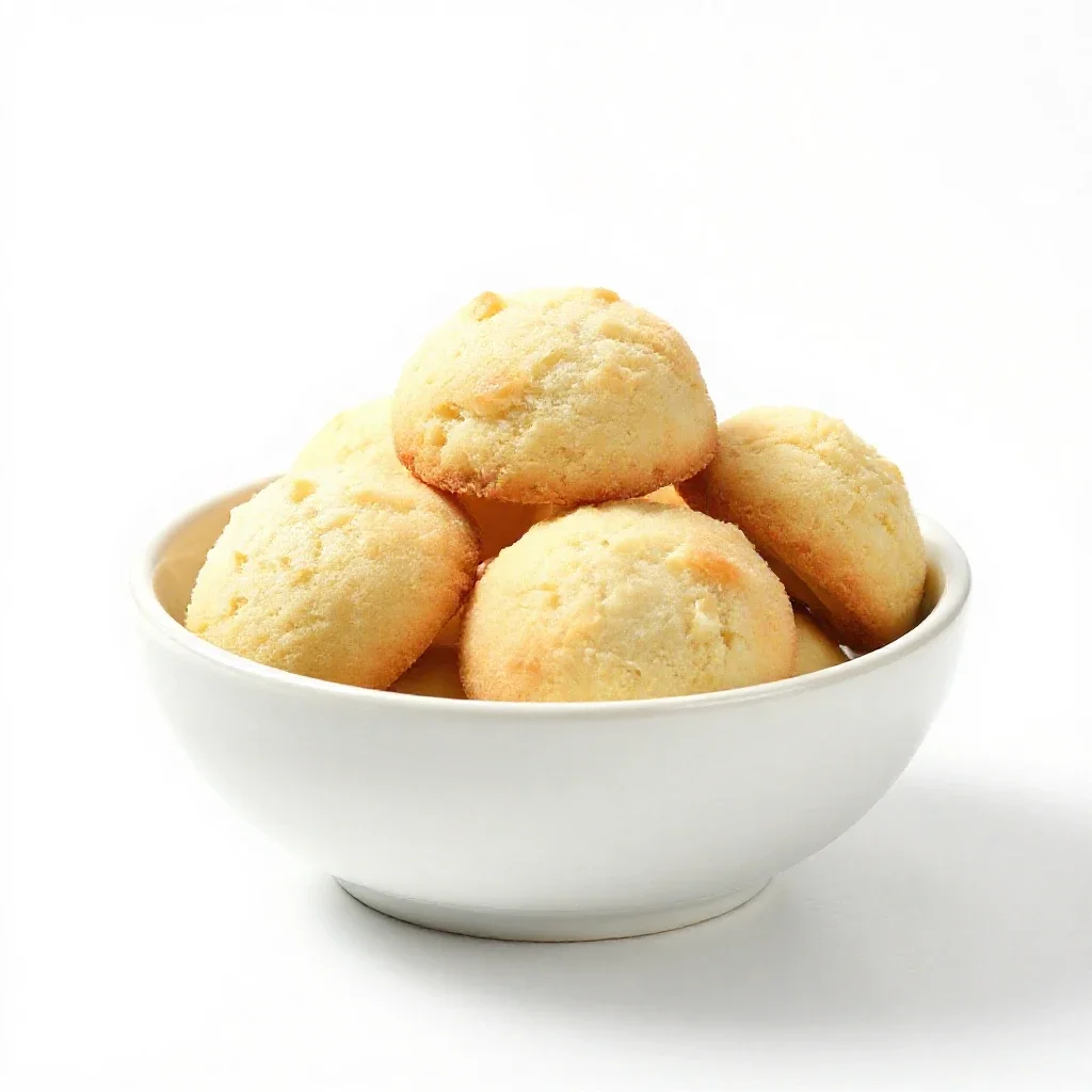 Buttermilk biscuit isolated on a white background