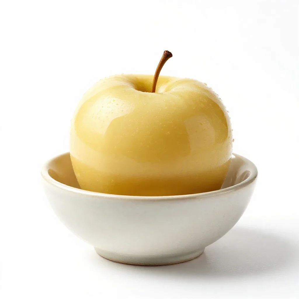 Candied apple isolated on a white background
