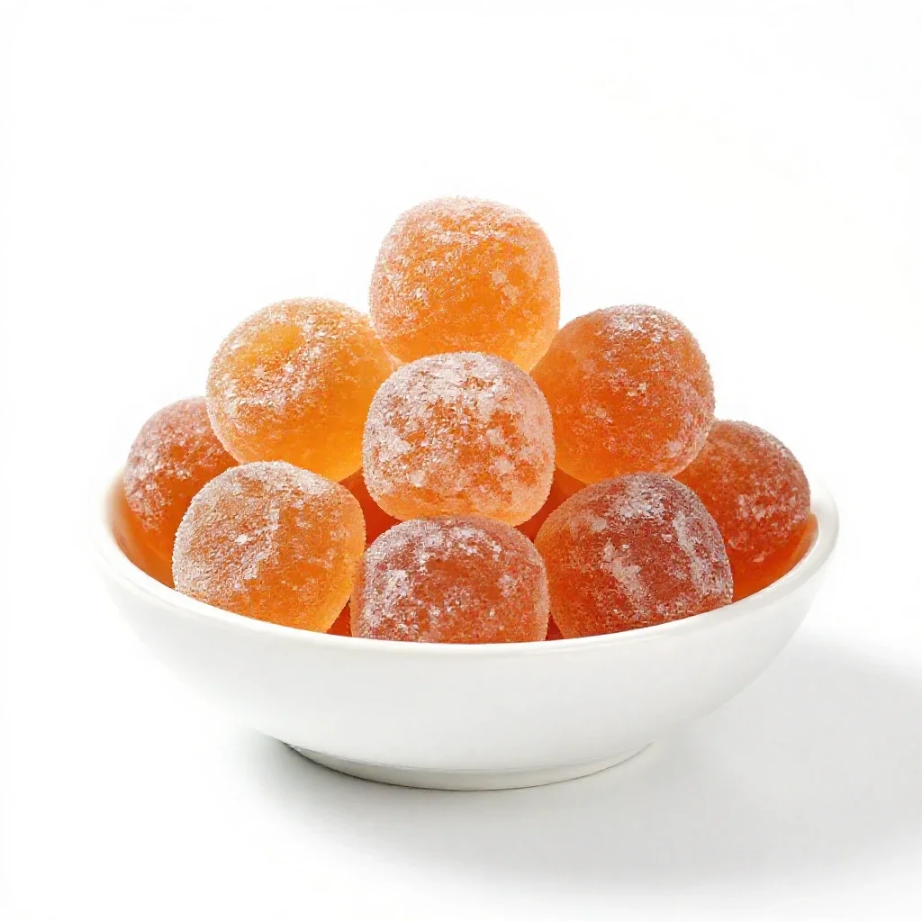 Candied fruit isolated on a white background