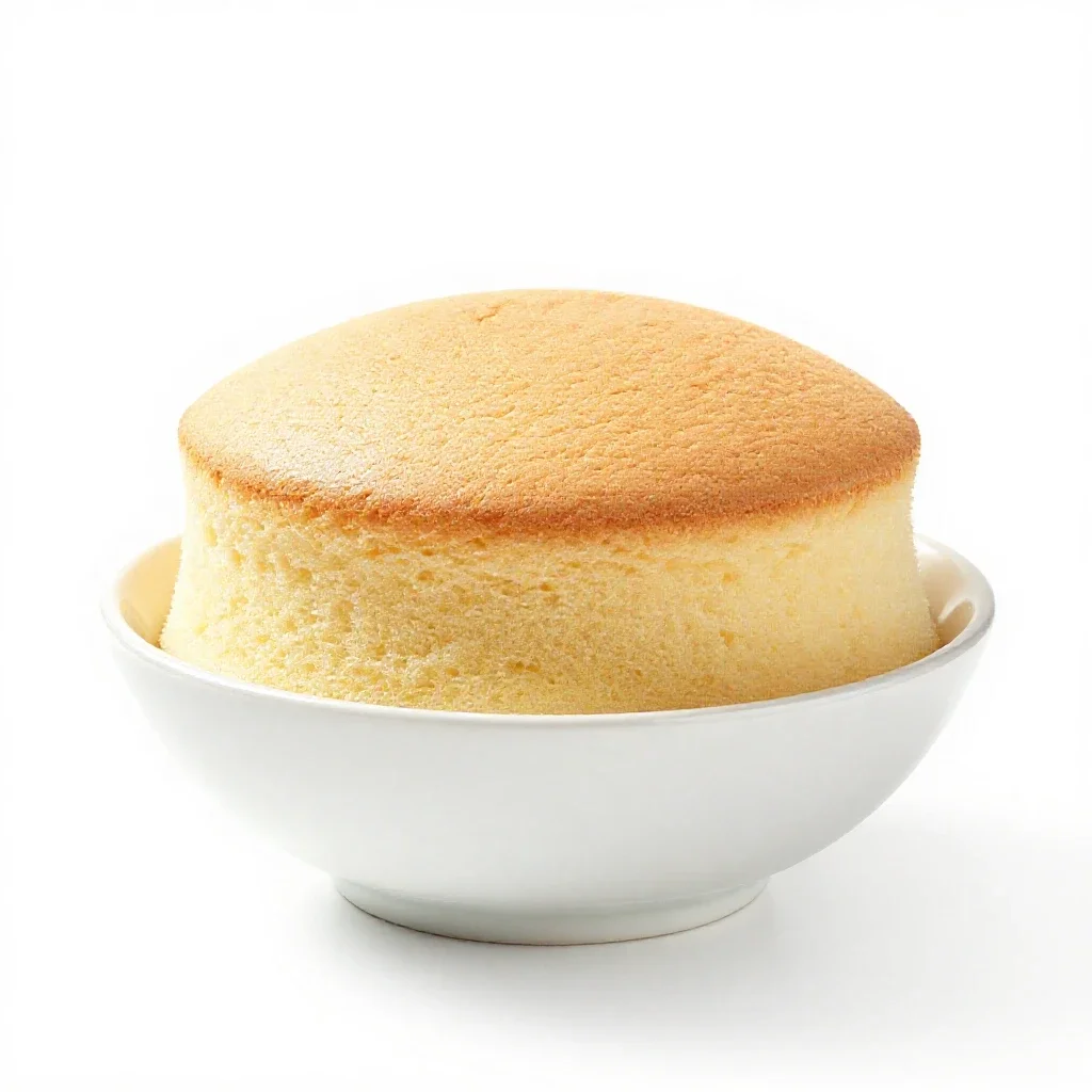 Chiffon cake isolated on a white background