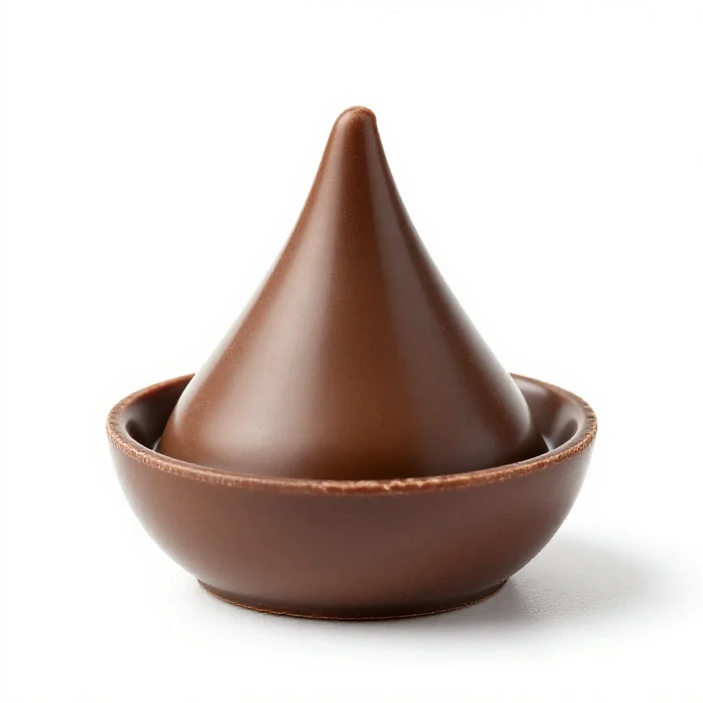 Chocolate kiss isolated on a white background
