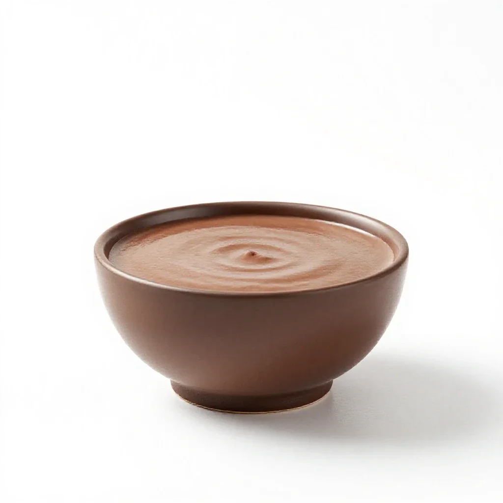 Chocolate mousse isolated on a white background